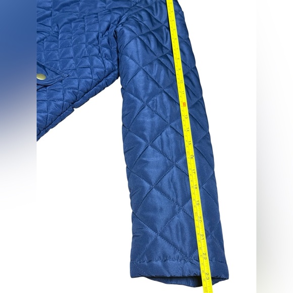 St. John’s Bay Blue Quilted Jacket Snap Front Lightweight Coat - Picture 6 of 10